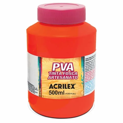 Tinta Plástica PVA - 500ml - Vermelho Vivo - 541 - Acrilex