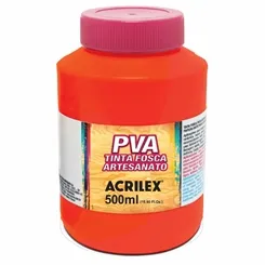 Tinta Plástica PVA - 500ml - Vermelho Vivo - 541 - Acrilex