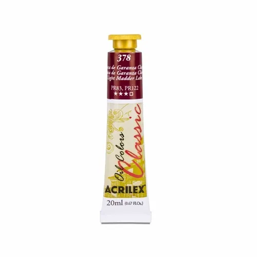 Tinta Óleo - 20ml - Laca de Garanza Clara - 378 - Acrilex