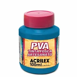 Tinta Plástica PVA - 100ml - Azul Piscina - 823 - Acrilex