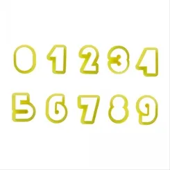 Cortador - Numeros - 2cm - 10 Peças - Bluestar