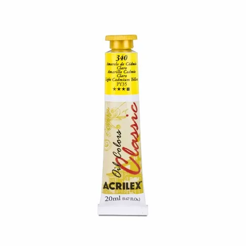 Tinta Óleo - 20ml - Amarelo Cadmio Claro - 340 - Acrilex