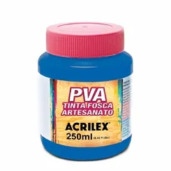 Tinta Plástica PVA - 250ml - Azul Country - 825 - Acrilex