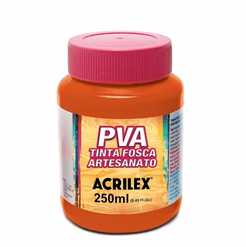 Tinta Plástica PVA - 250ml - Laranja - 517 - Acrilex