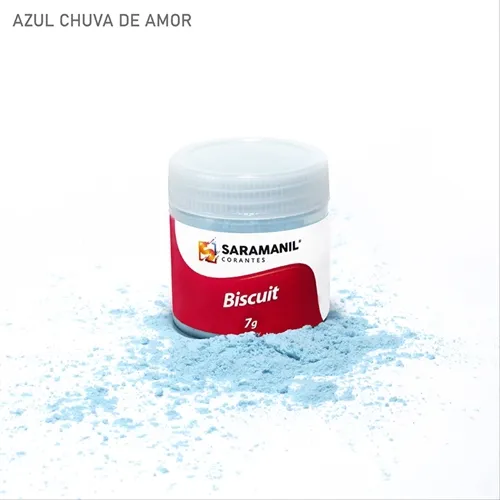 Corante de Biscuit - 75.802 - Chuva de Amor - Azul 7g - Saramani