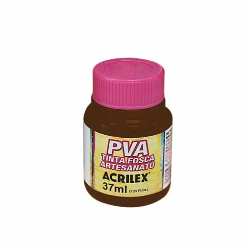 Tinta Plástica PVA - 37ml - Marrom Escuro - 526 - Acrilex