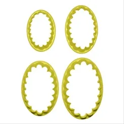 Cortador - Oval Babado - 4 Peças - Bluestar