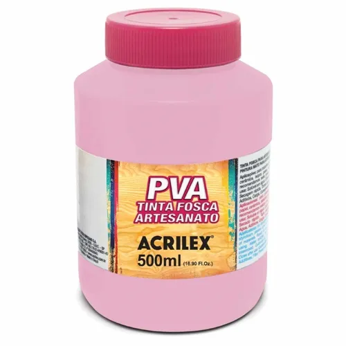 Tinta Plástica PVA - 500ml - Rosa Bebe - 813 - Acrilex