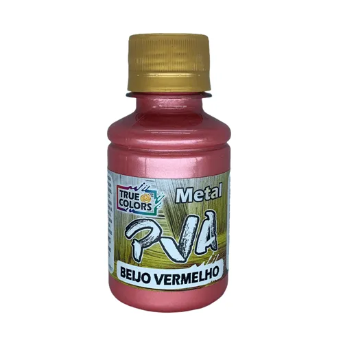Tinta PVA Metal 100ml - Beijo Vermelho - 7973 - True Colors