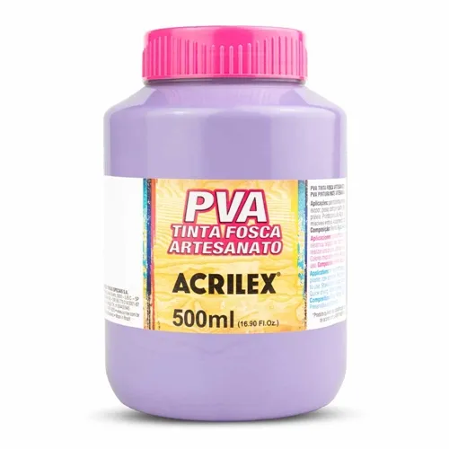 Tinta Plástica PVA - 500ml - Lilás - 528 - Acrilex