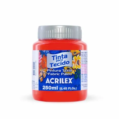 Tinta Tecido Fosca - 250ml - Vermelho Vivo - 541 - Acrilex