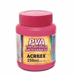 Tinta Plástica PVA - 250ml - Rosa - 537 - Acrilex