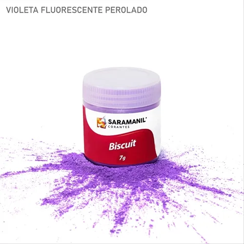 Corante de Biscuit - 75.037 -  Fluor Perol - Violeta 7g - Saramani