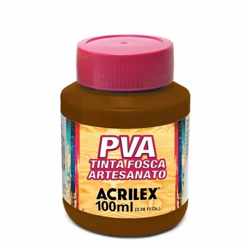 Tinta Plástica PVA - 100ml - Marrom - 531 - Acrilex