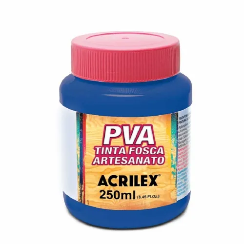 Tinta Plástica PVA - 250ml - Azul Turqueza - 501 - Acrilex