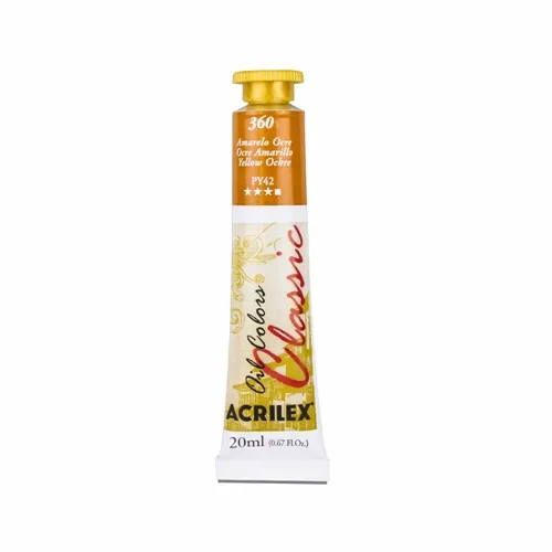 Tinta Óleo - 20ml - Amarelo Ocre - 360 - Acrilex