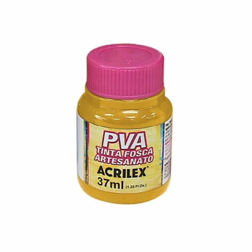 Tinta Plástica PVA - 37ml - Amarelo Ocre - 564 - Acrilex
