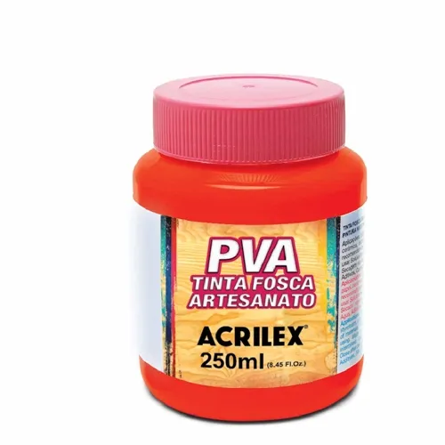 Tinta Plástica PVA - 250ml - Vermelho Vivo - 541 - Acrilex