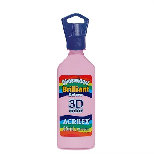 Dimensional Brilhante - 35ml - Rosa Bebê - 813 - Acrilex