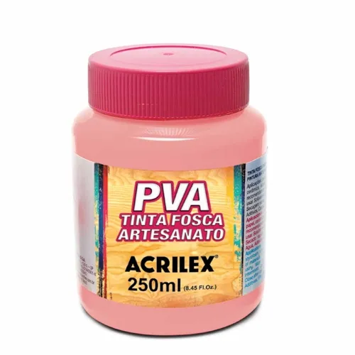 Tinta Plástica PVA - 250ml - Rosa Bebê - 813 - Acrilex