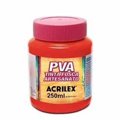 Tinta Plástica PVA - 250ml - Vermelho Escarlate - 508 - Acrilex