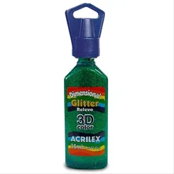 Dimensional Glitter - 35ml - Verde - 206 - Acrilex