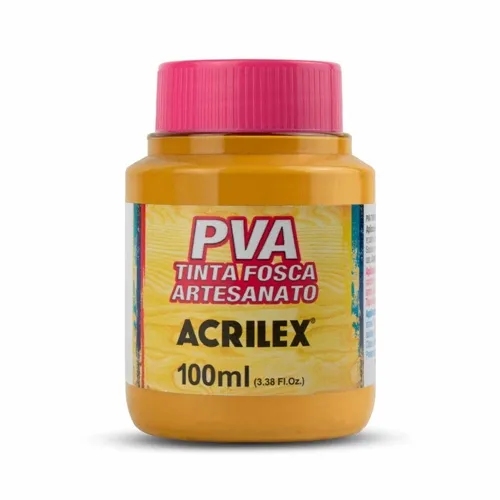 Tinta Plástica PVA - 100ml - Amarelo Ocre - 564 - Acrilex