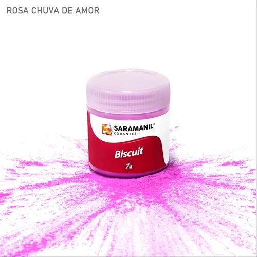 Corante de Biscuit - 75.801 - Chuva de Amor - Rosa 7g - Saramani
