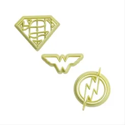 Cortador - Kit Heróis - Cód. 2 - 3 Peças - Bluestar