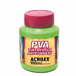 Tinta Plástica PVA - 100ml - Verde Folha - 510 - Acrilex