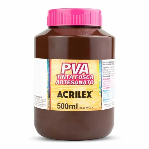 Tinta Plástica PVA - 500ml - Chocolate - 814 - Acrilex