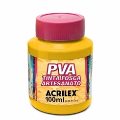 Tinta Plástica PVA - 100ml - Amarelo Cadmio - 536 - Acrilex