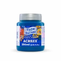 Tinta Tecido Fosca - 250ml - Azul Ceruleo - 568 - Acrilex