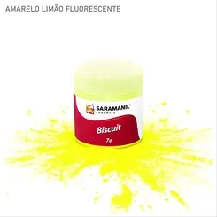 Corante de Biscuit - 75.021 -  Fluor - Amarelo Limãol 7g - Saramanil