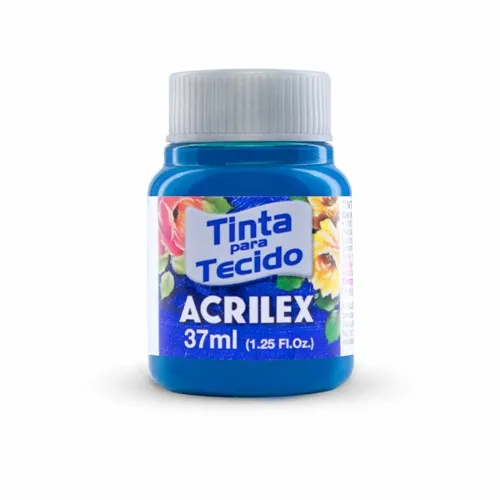 Tinta Tecido Fosca - 37ml - Azul Turquesa - 501 - Acrilex