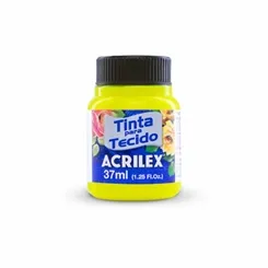Tinta Tecido Fluor - 37ml - Amarelo Limao - 102 - Acrilex