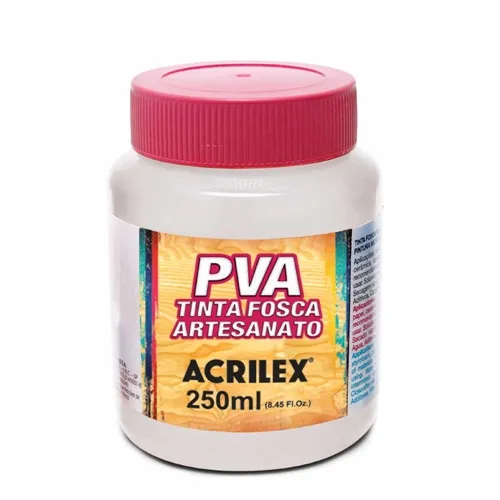 Tinta Plástica PVA - 250ml - Branca - 519 - Acrilex