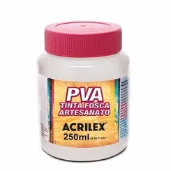 Tinta Plástica PVA - 250ml - Branca - 519 - Acrilex