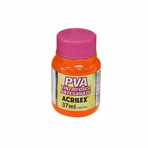 Tinta Plástica PVA - 37ml - Laranja - 517 - Acrilex