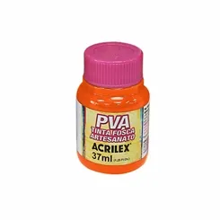 Tinta Plástica PVA - 37ml - Laranja - 517 - Acrilex
