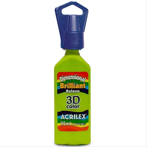 Dimensional Brilhante - 35ml - Verde Maça - 802 - Acrilex