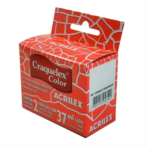 Craquelex Color - 37ml - Vermelho Transparente - 856 - Acrilex