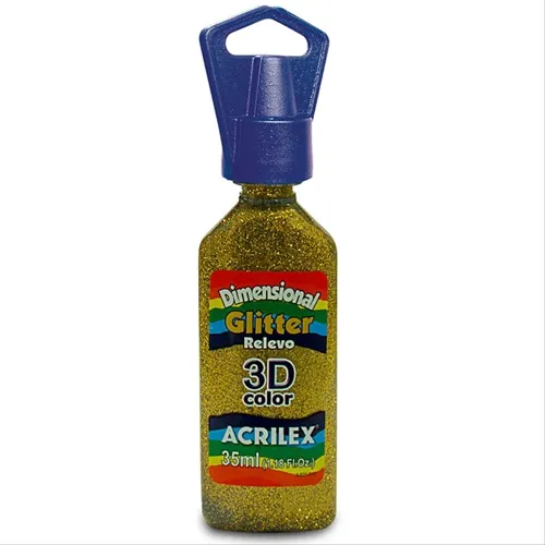 Dimensional Glitter - 35ml - Ouro - 201 - Acrilex