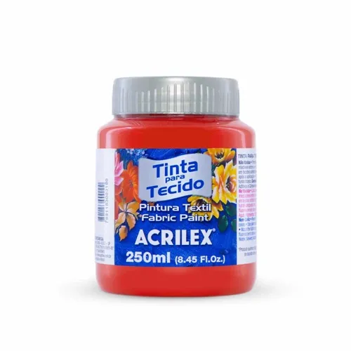 Tinta Tecido Fosca - 250ml - Vermelho Escarlate - 508 - Acrilex
