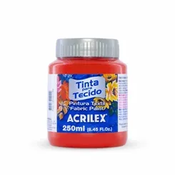 Tinta Tecido Fosca - 250ml - Vermelho Escarlate - 508 - Acrilex