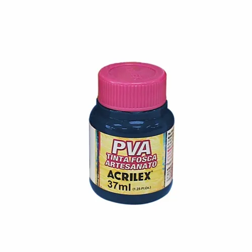 Tinta Plástica PVA - 37ml - Azul Petroléo - 596 - Acrilex