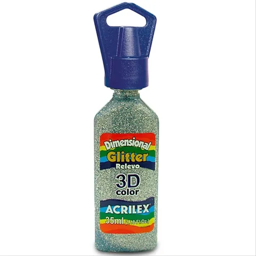 Dimensional Glitter - 35ml - Prata - 202 - Acrilex