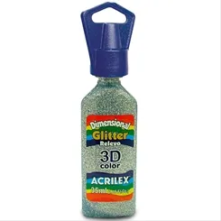 Dimensional Glitter - 35ml - Prata - 202 - Acrilex