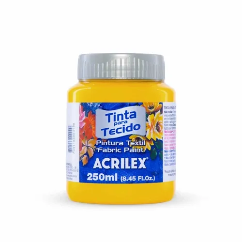 Tinta Tecido Fosca - 250ml - Amarelo Ouro - 505 - Acrilex
