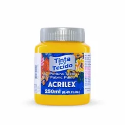 Tinta Tecido Fosca - 250ml - Amarelo Ouro - 505 - Acrilex